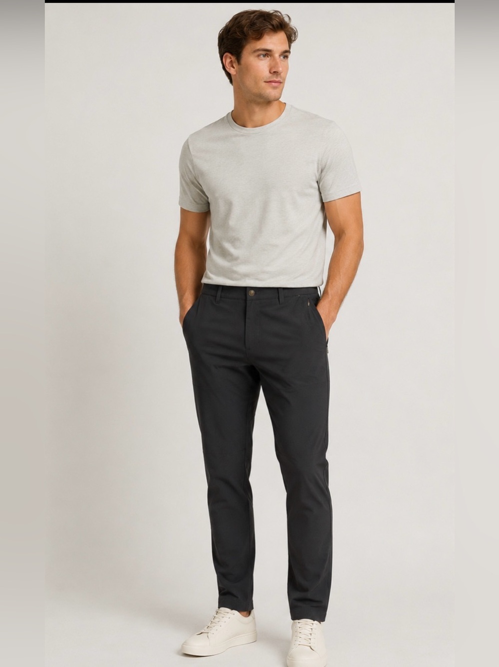 Lululemon Men’s Charcoal Gray ABC/Commission Style Pants Size 33 Stretch Tech